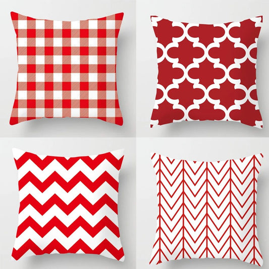 Pack of 4 Geometric Striped Cushion Covers Cushion Covers