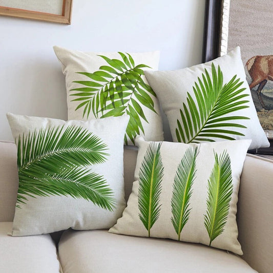 Pack of 4 Tropical Linen Cushion Cover Cushion Covers