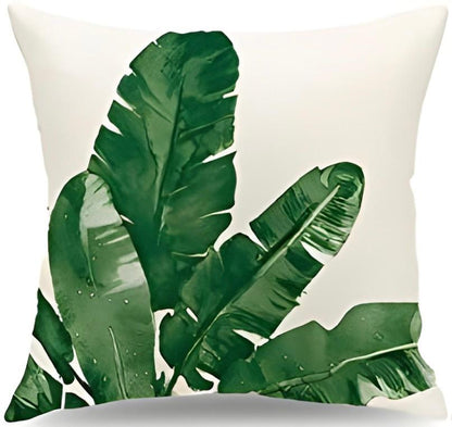 Pack of 4 Palm Tree Tropical Leaves Cushion Covers Cushion Covers