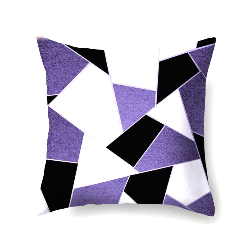 Pack of 6 Purple Geometric Print Cushion Cover Cushion Covers