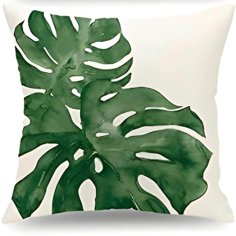 Pack of 4 Palm Tree Tropical Leaves Cushion Covers Cushion Covers