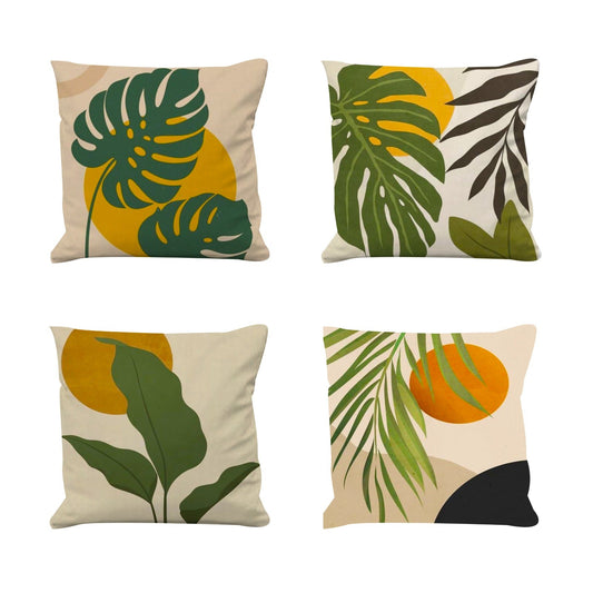 Pack of 4 Boho Monstra Cushion Covers Cushion Covers