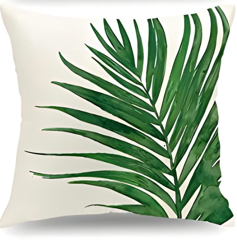 Pack of 4 Palm Tree Tropical Leaves Cushion Covers Cushion Covers