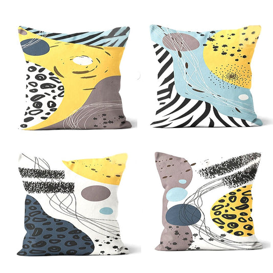 Pack of 4 Minimalist Pillow Topper Cushion Covers Cushion Covers