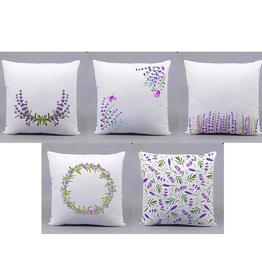 Pack of 5 Flowery Crown Cushion Covers Cushion Covers