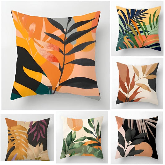 Pack of 6 Abstract Plants Nordic Cushion Cover Cushion Covers