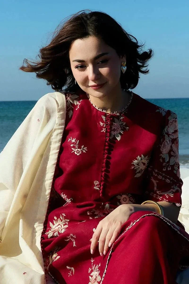 Sapphire D-165 Embroidered Dhanak 3pc