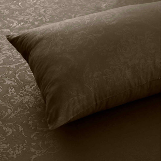 100% Micro Satin Floral Embossed Fitted Sheet Set Embossed Fitted Sheets