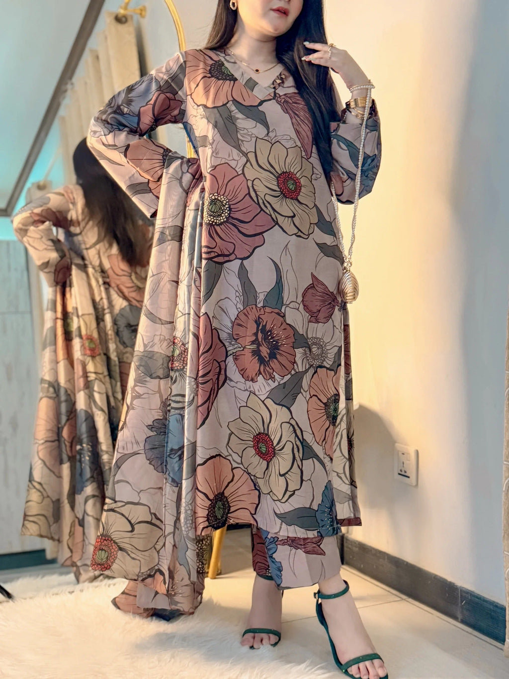 RL- 398 Premium Printed 3 Pc Stitched Suit