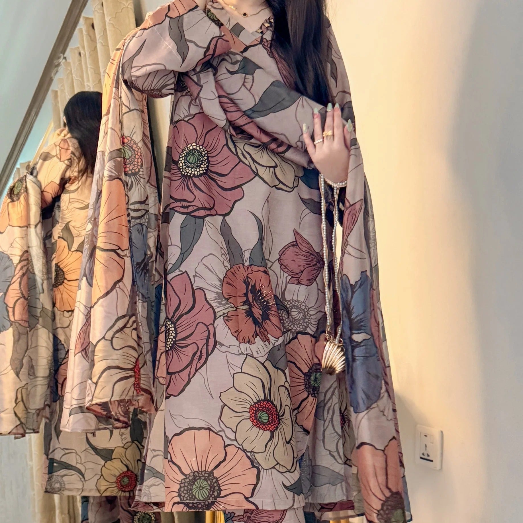 RL- 398 Premium Printed 3 Pc Stitched Suit
