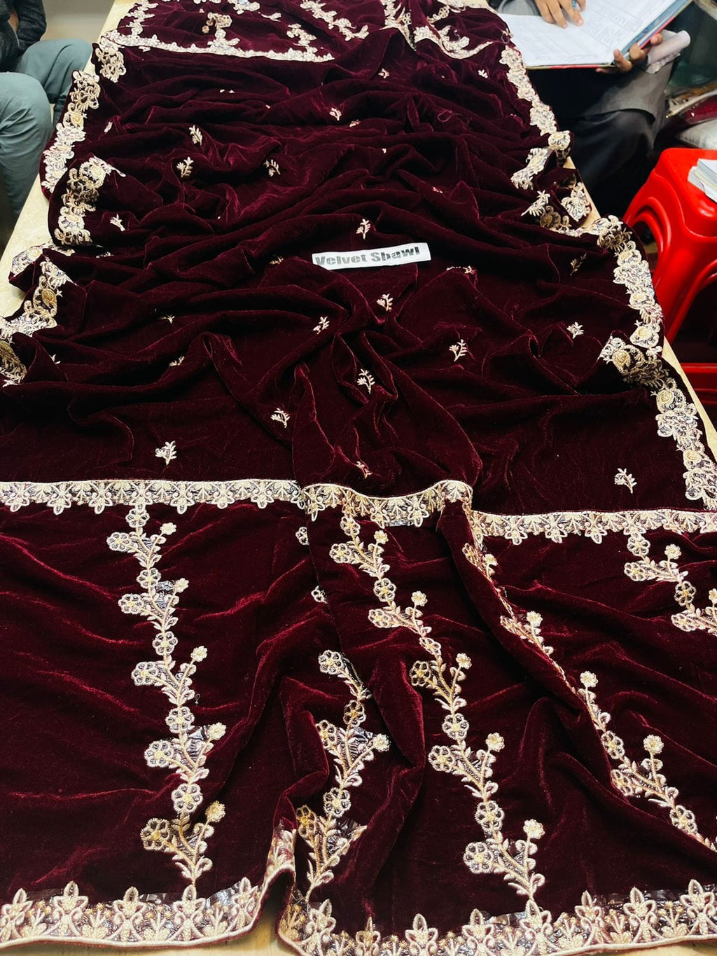 ZC-111 Velvet Embroidered 3pc Wt