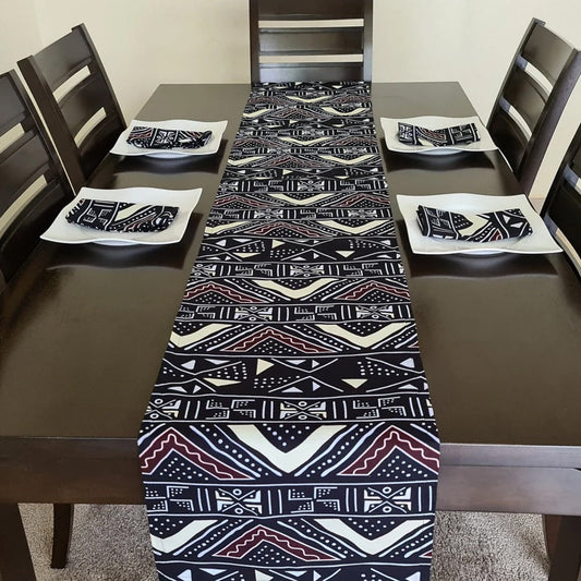 Saro Life Style Geometric Table Runner Table Runner